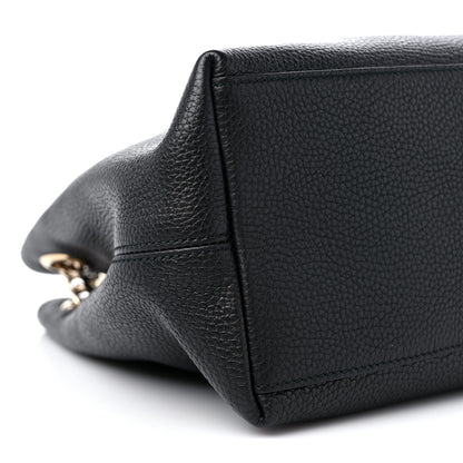 Gucci Pebbled Calfskin Medium Soho Chain Shoulder Bag Black 8 of 9