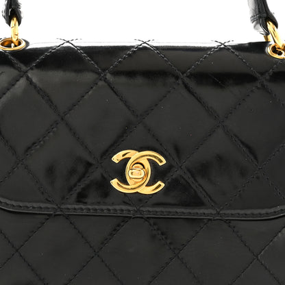 Chanel Patent Medium Kelly Flap Black 9 of 12
