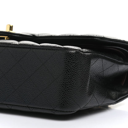 Chanel Caviar Quilted Medium Double Flap Black 10 of 12