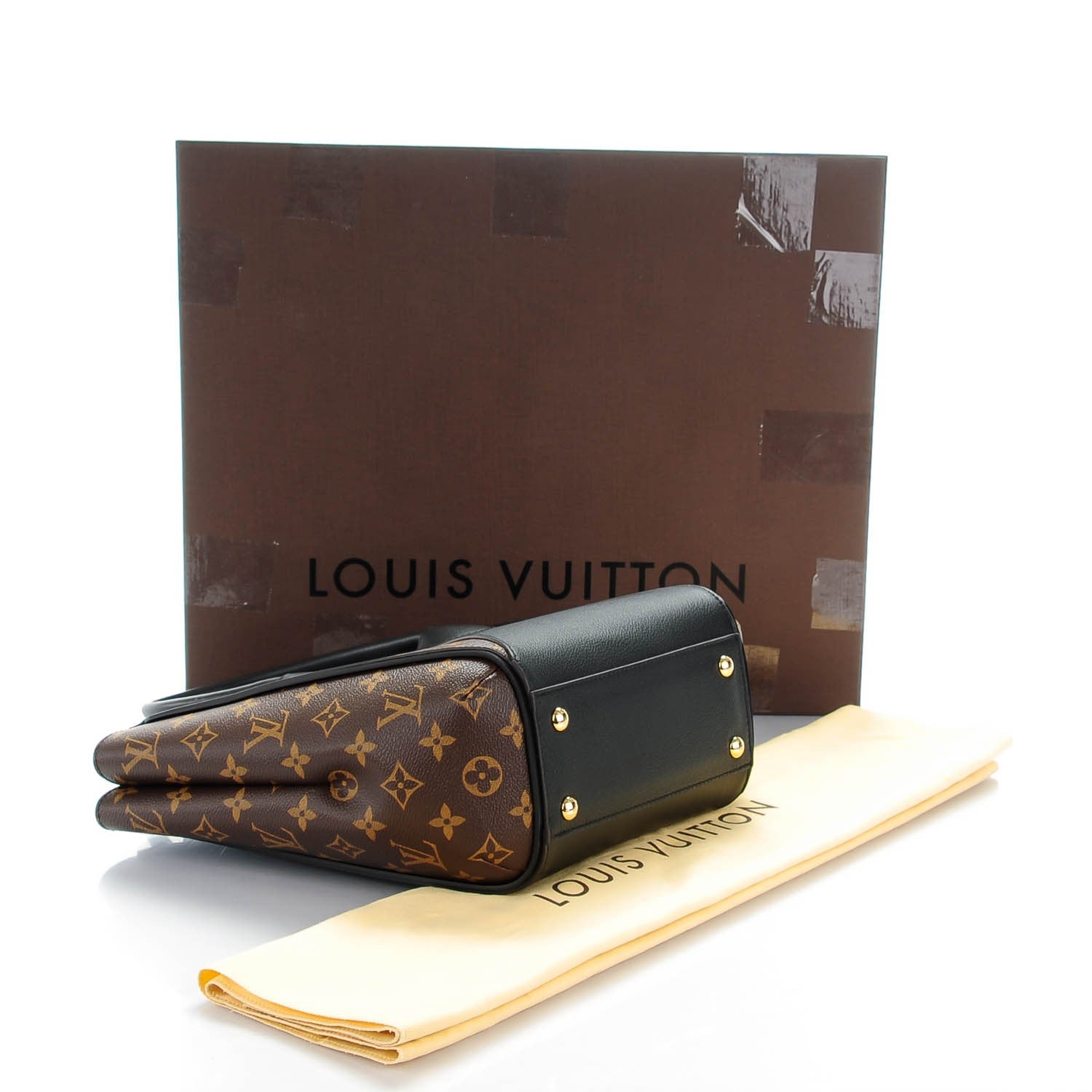 Louis Vuitton Calfskin Monogram Kimono Tote PM Black 4 of 7