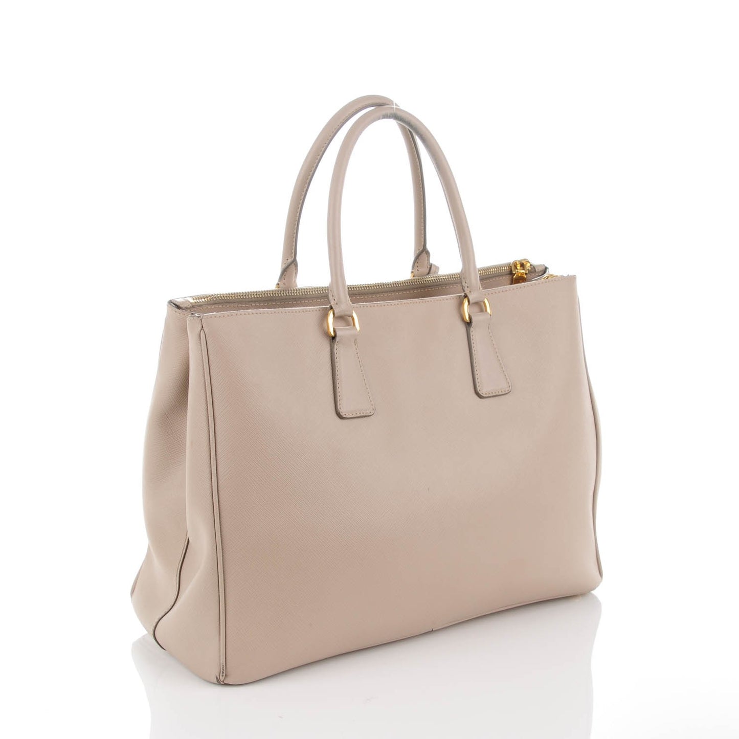 Saffiano Medium Galleria Double Zip Tote Pomice