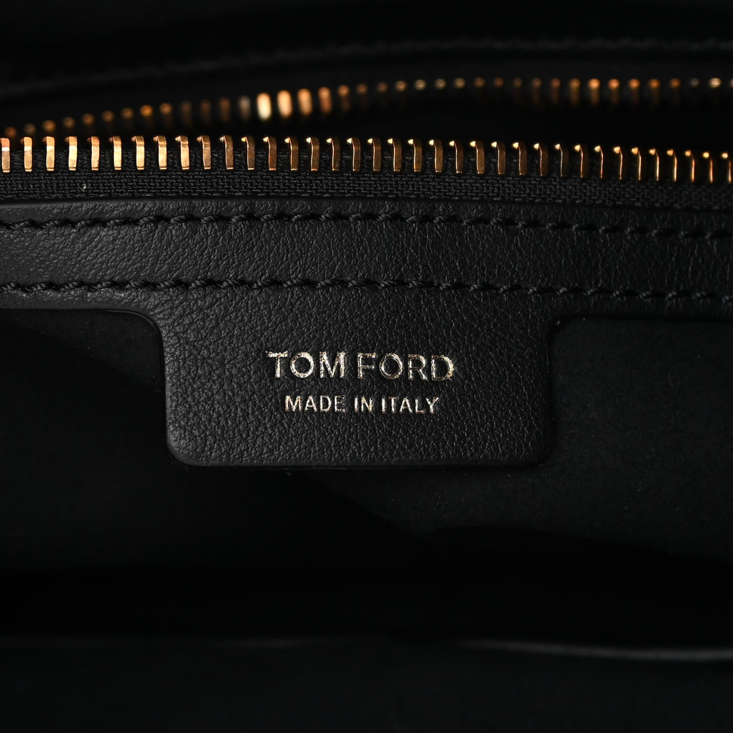 Tom Ford Calfskin Large Alix Padlock Zip Hobo Crossbody Bag Black 6 of 10