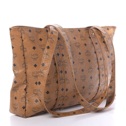 MCM Visetos Shopper Tote Cognac 3 of 9