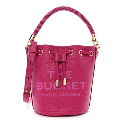 Marc Jacobs Grained Calfskin The Bucket Bag Lipstick Pink 1 of 11