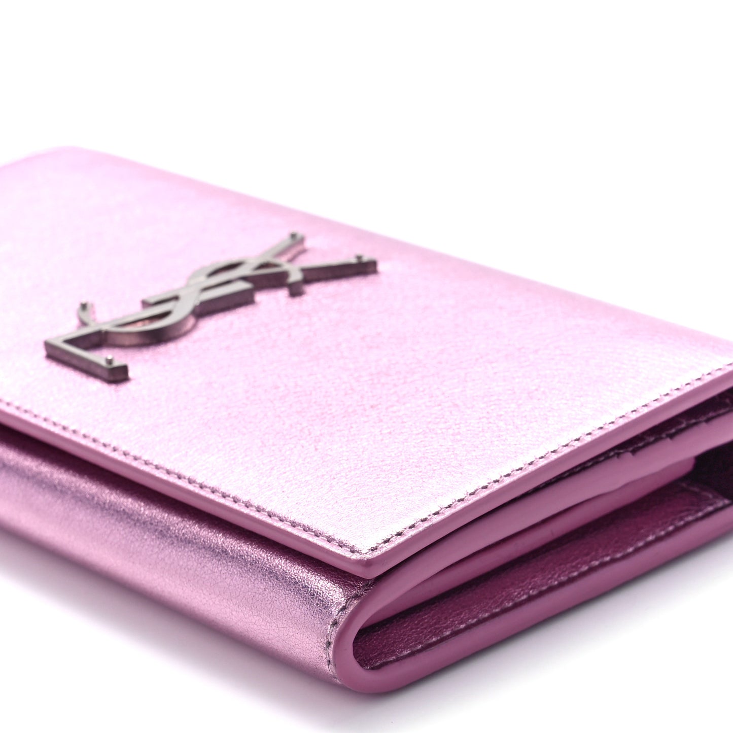 Metallic Calfskin Classic Monogram Cassandre Wallet New Azalea
