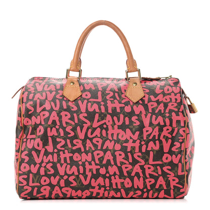 Louis Vuitton Monogram Graffiti Speedy 30 Fuchsia 1 of 11
