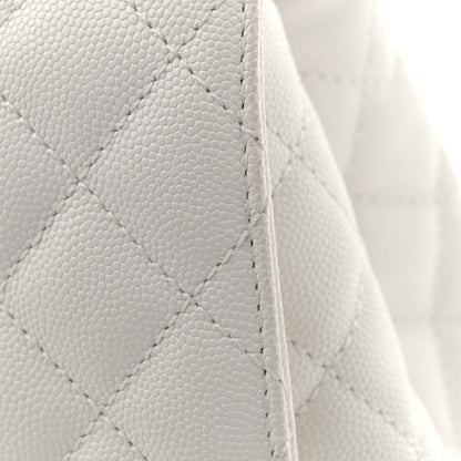 Chanel Caviar Quilted Small Coco Handle Flap White 11 of 12