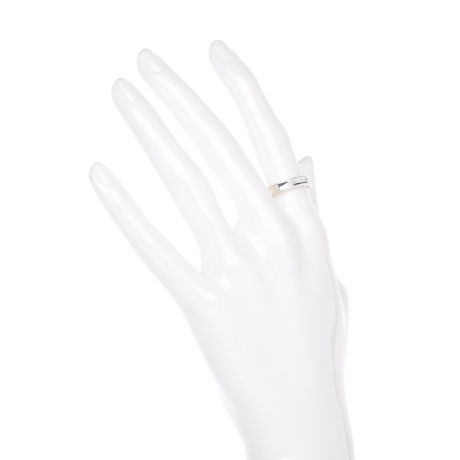 Tiffany Sterling Silver Narrow 1837 Band Ring 49 5 2 of 4