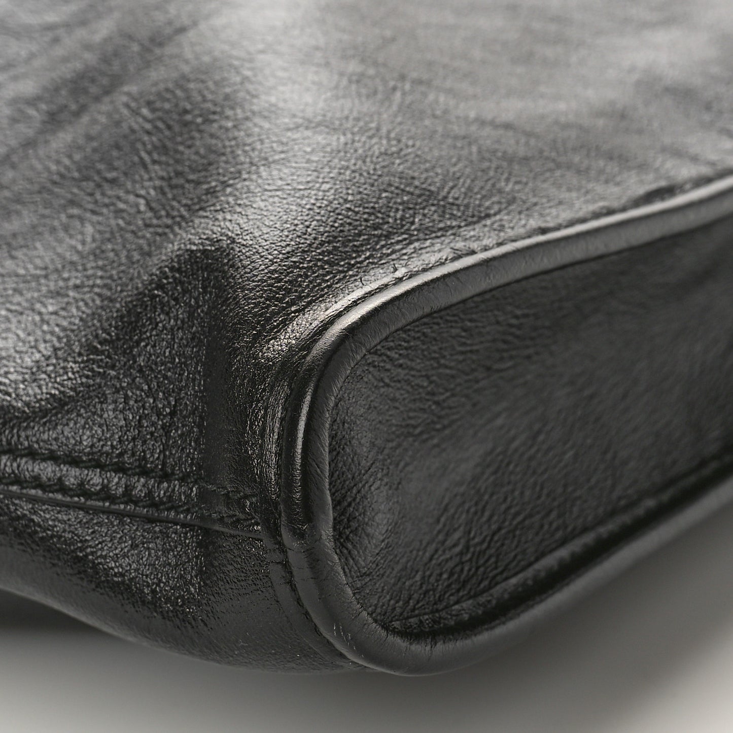 Calfskin Large Rajah Chain Tote Black