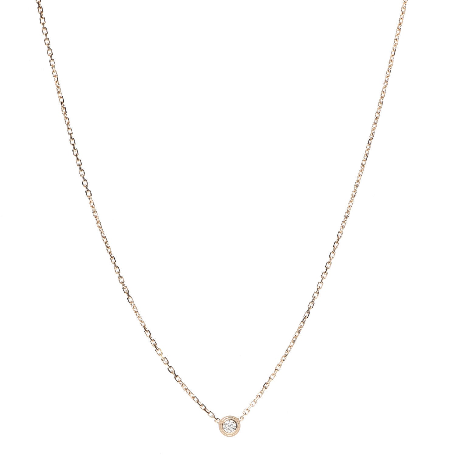 Cartier 18K Pink Gold Diamond XS D'Amour Pendant Necklace 1 of 5