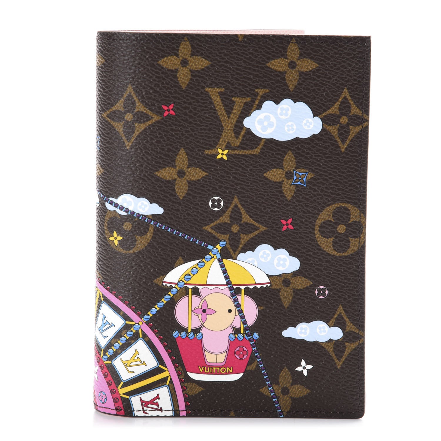 Louis Vuitton Monogram 2020 Christmas Animation Big Wheel Passport Cover Rose Ballerine 1 of 10