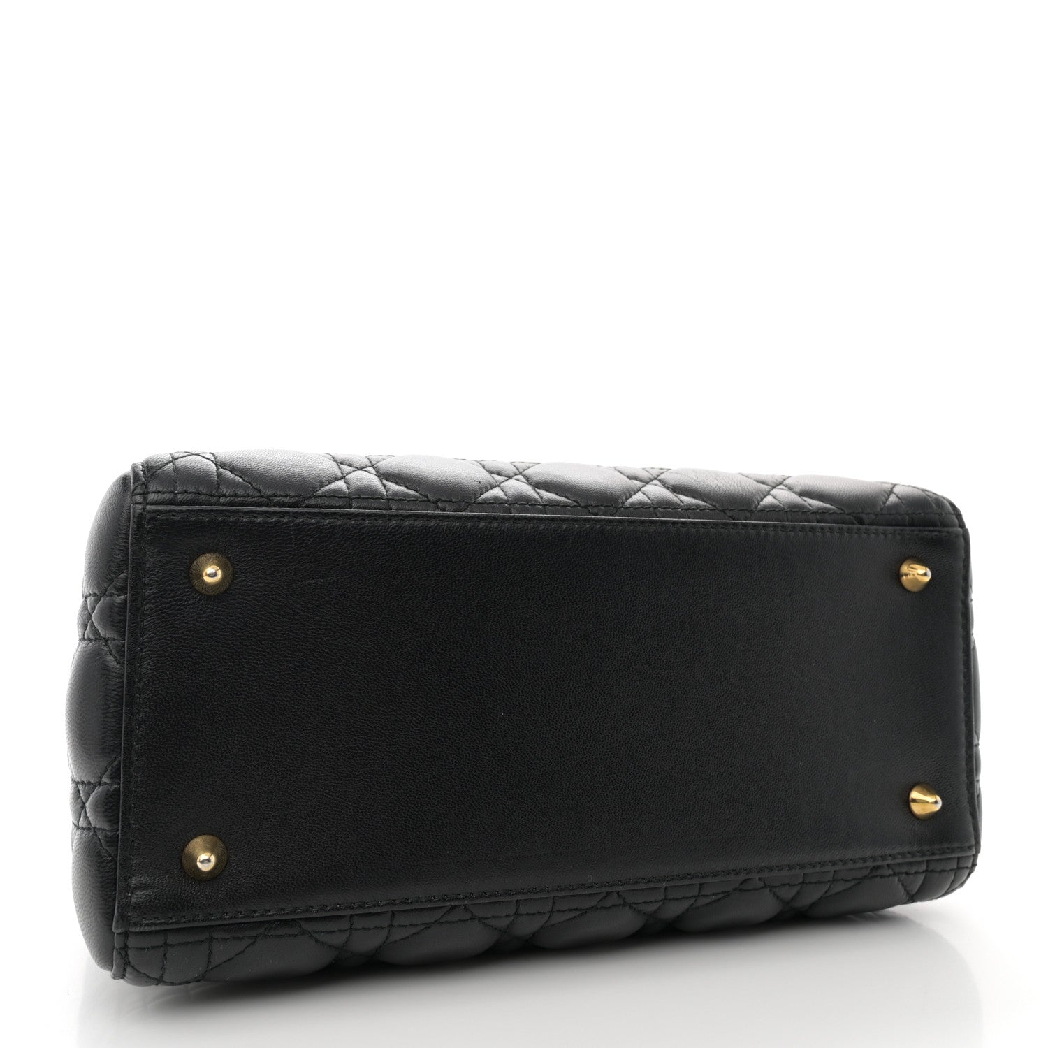 Christian Dior Lambskin Cannage Medium Lady Dior Black 4 of 12