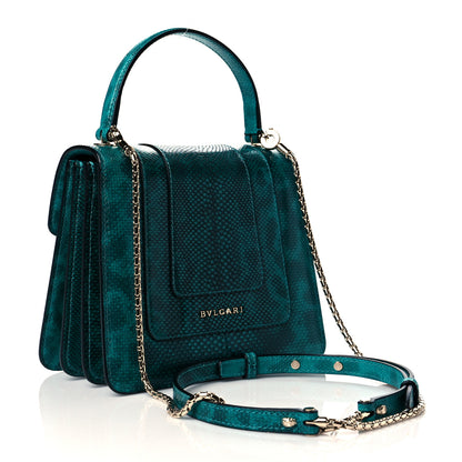 Bulgari Shiny Karung Serpenti Forever Top Handle Emerald Green 2 of 9