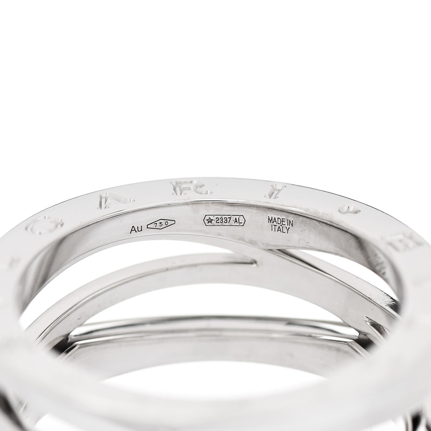 Bulgari 18K White Gold B.Zero1 Legend Three-Band Ring 58 8.25 5 of 8