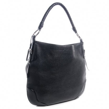 Prada Vitello Daino Braided Hobo Nero Black 3 of 10