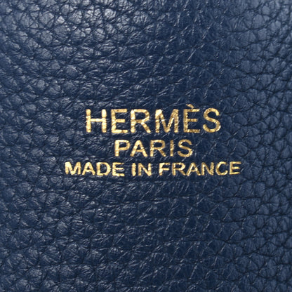 Hermes Taurillon Clemence Double Sens 36 Reversible Tote Bleu Sapphire Izmir 9 of 13