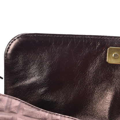 Fendi Metallic Calfskin FF Embossed Small Chef Shoulder Bag Bronze 10 of 15