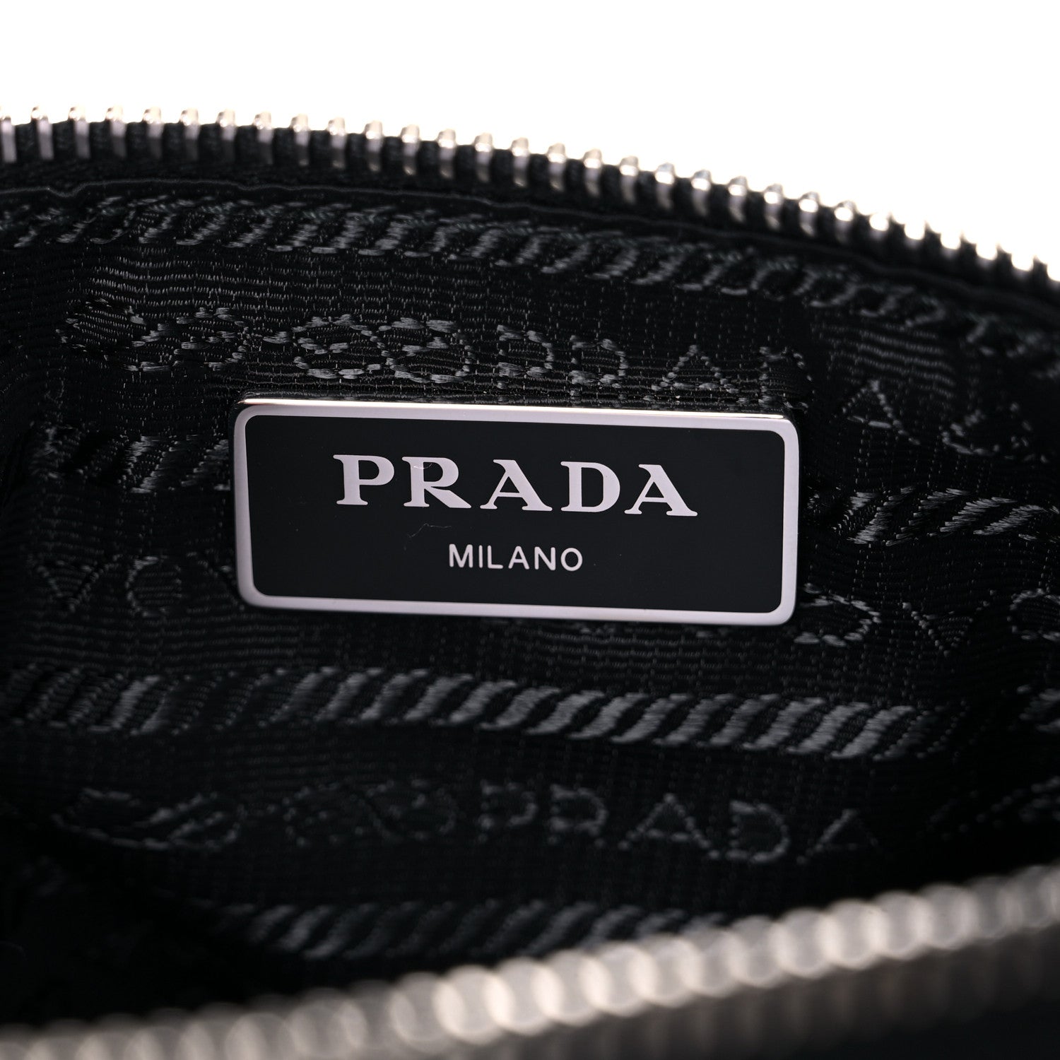 Prada Re-Nylon Saffiano Double Pouch Shoulder Bag Black 7 of 10