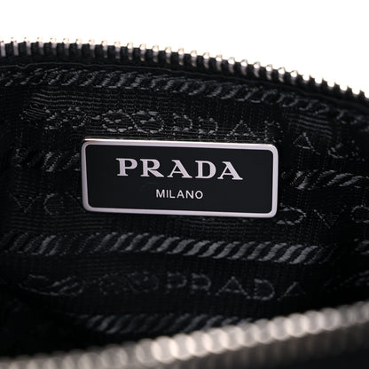 Prada Re-Nylon Saffiano Double Pouch Shoulder Bag Black 7 of 10