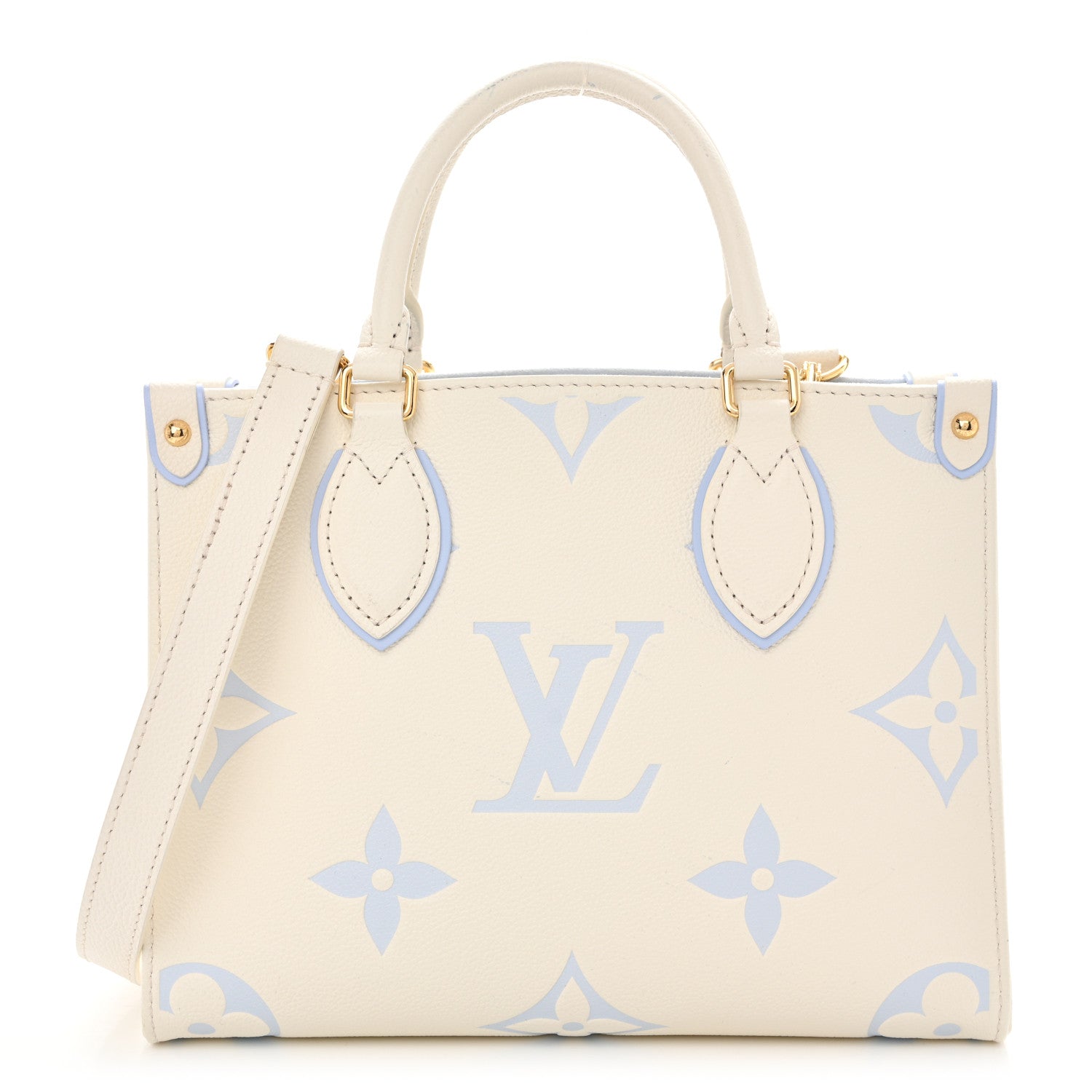 Louis Vuitton Empreinte Monogram Giant Onthego PM Latte Candy Blue 1 of 9