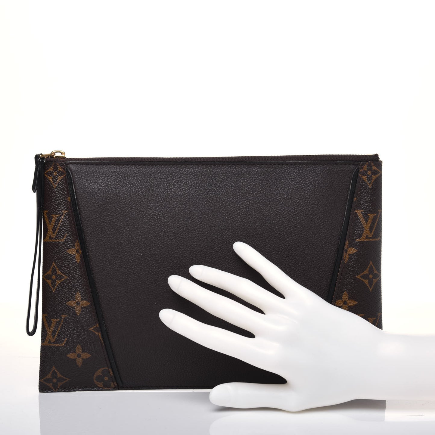 Monogram Veau Cachemire W Pochette Chocolate