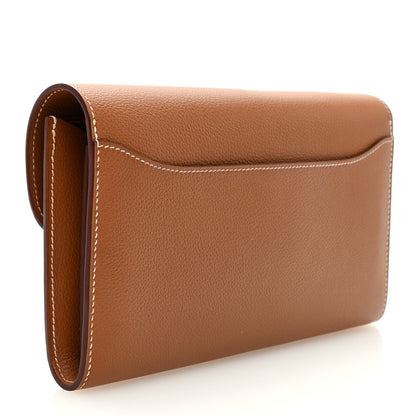 Hermes Evercolor Constance Long Wallet Gold 3 of 6