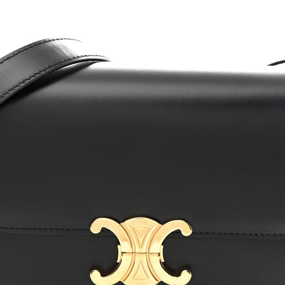 Celine Shiny Calfskin Medium Triomphe Black 8 of 10