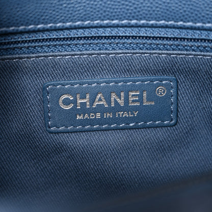 Chanel Caviar Quilted Small Coco Handle Flap Blue 6 of 10