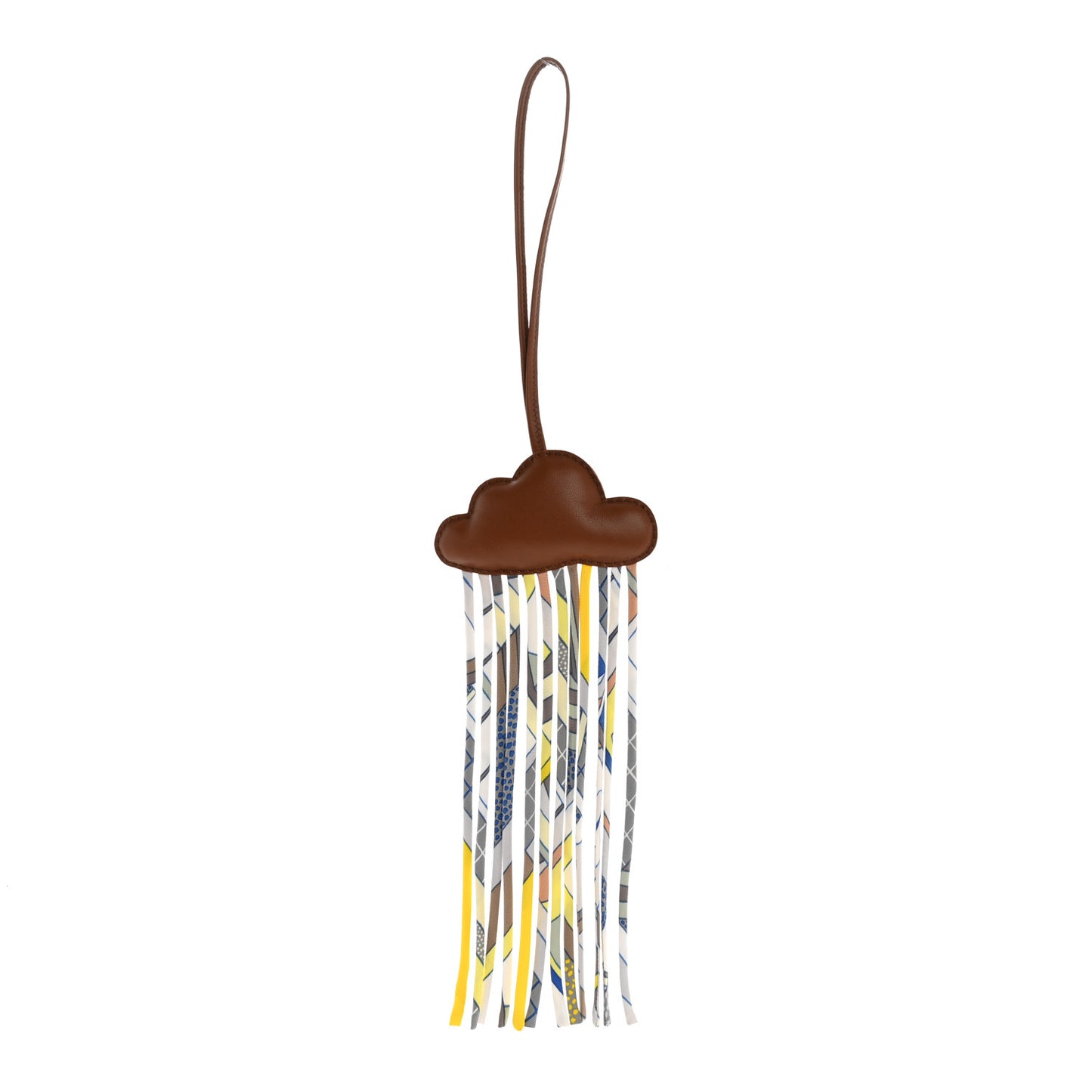 Swift Silk Twill Cord Cloud Bag Charm Noisette