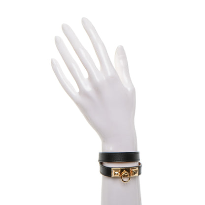 Hermes Chamonix Rivale Double Tour Bracelet XS Black 2 of 7