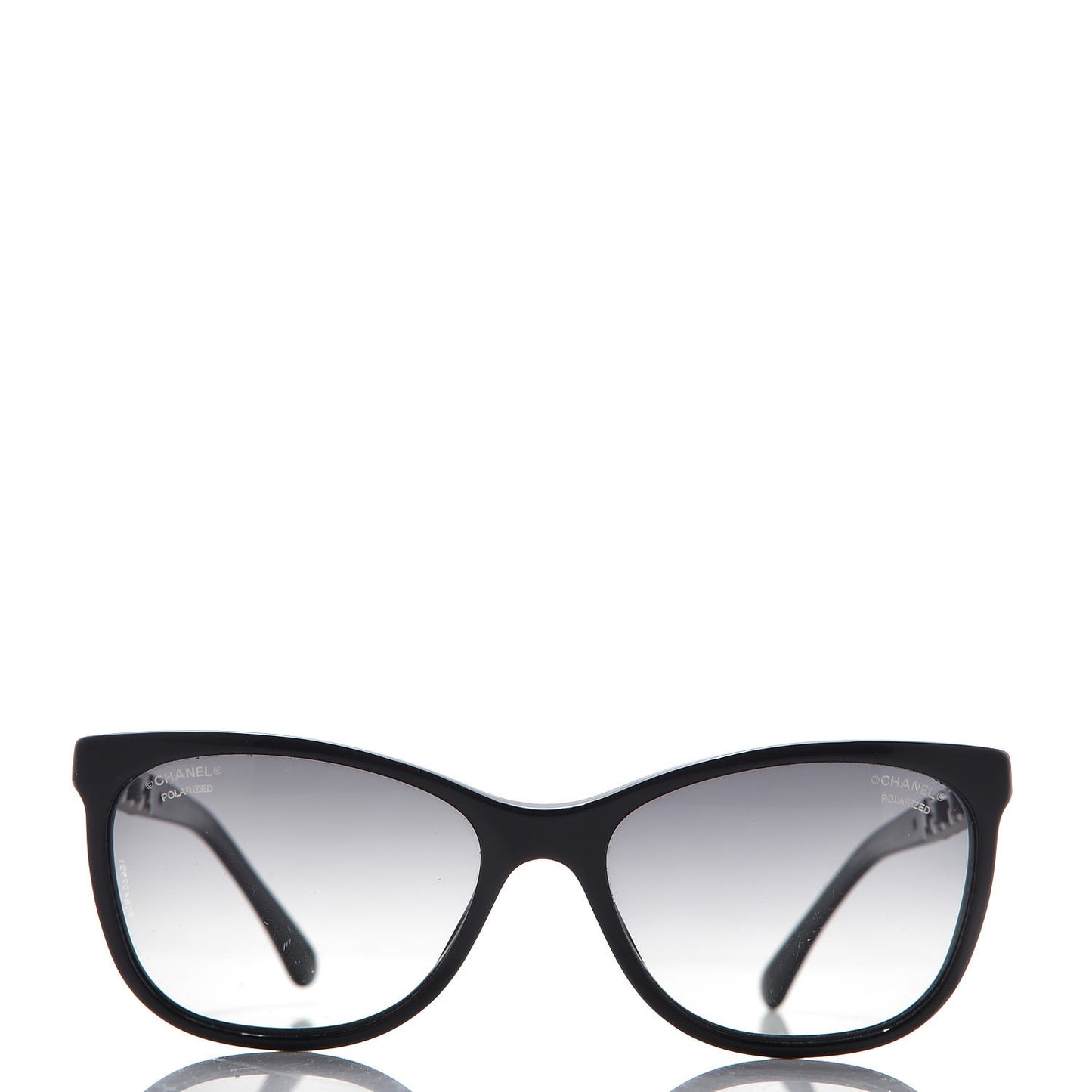 Cat Eye Chain Polarized Sunglasses 5260-Q Black