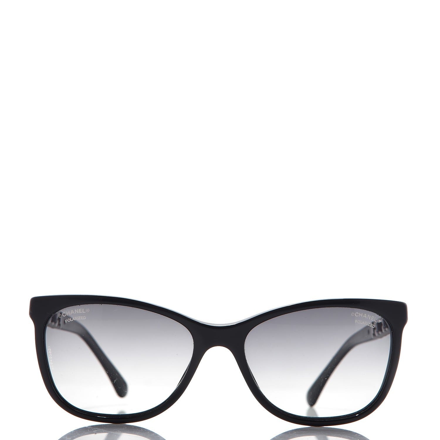 Chanel Cat Eye Chain Polarized Sunglasses 5260-Q Black 2 of 9