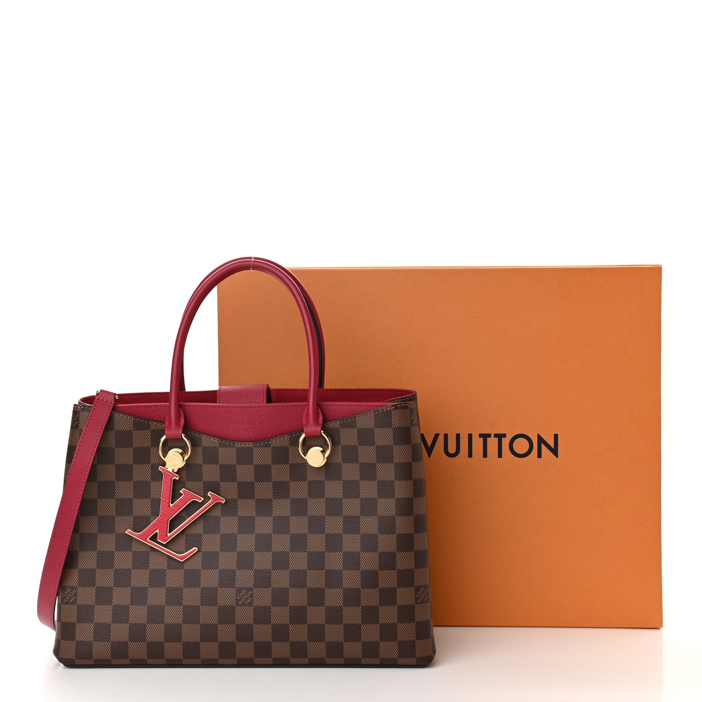 Damier Ebene LV Riverside Lie De Vin