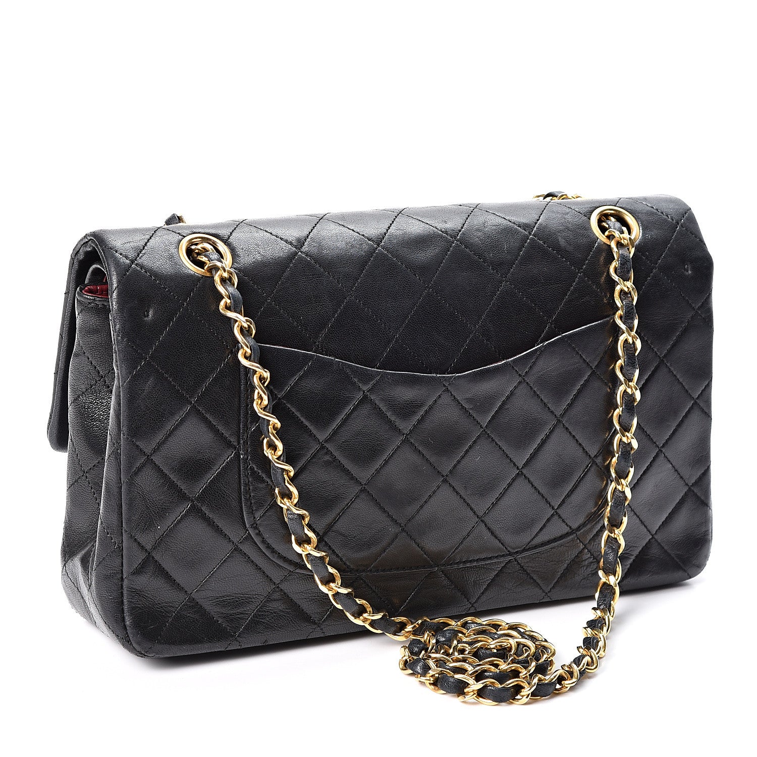 Chanel Lambskin Quilted Medium Double Flap Black 2 of 14