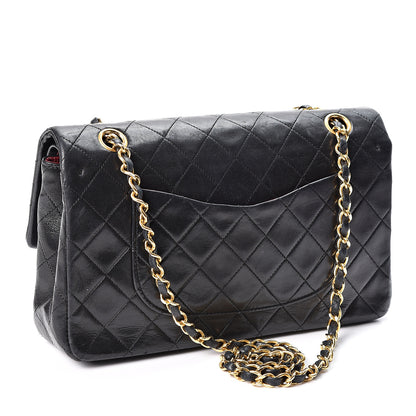 Chanel Lambskin Quilted Medium Double Flap Black 2 of 14