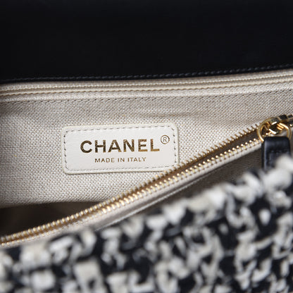 Chanel Crochet Small Coco Handle Flap Black Beige 6 of 18