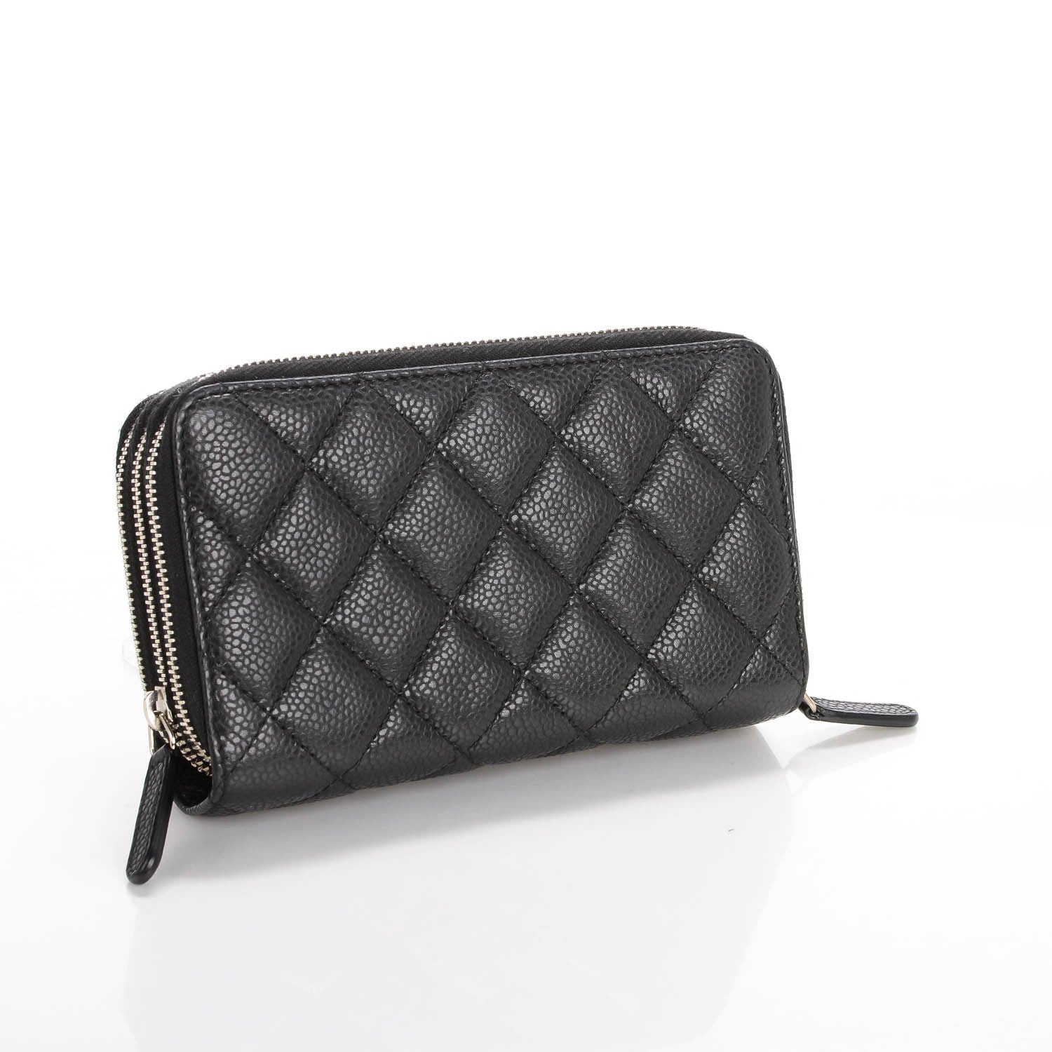 Chanel Caviar Quilted Zip Around Phone Holder Black 3 of 7