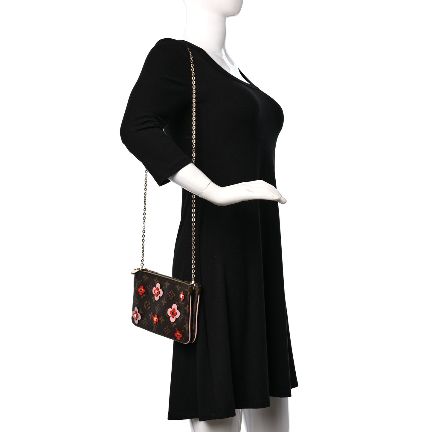 Monogram Blooming Flowers Double Zip Pochette