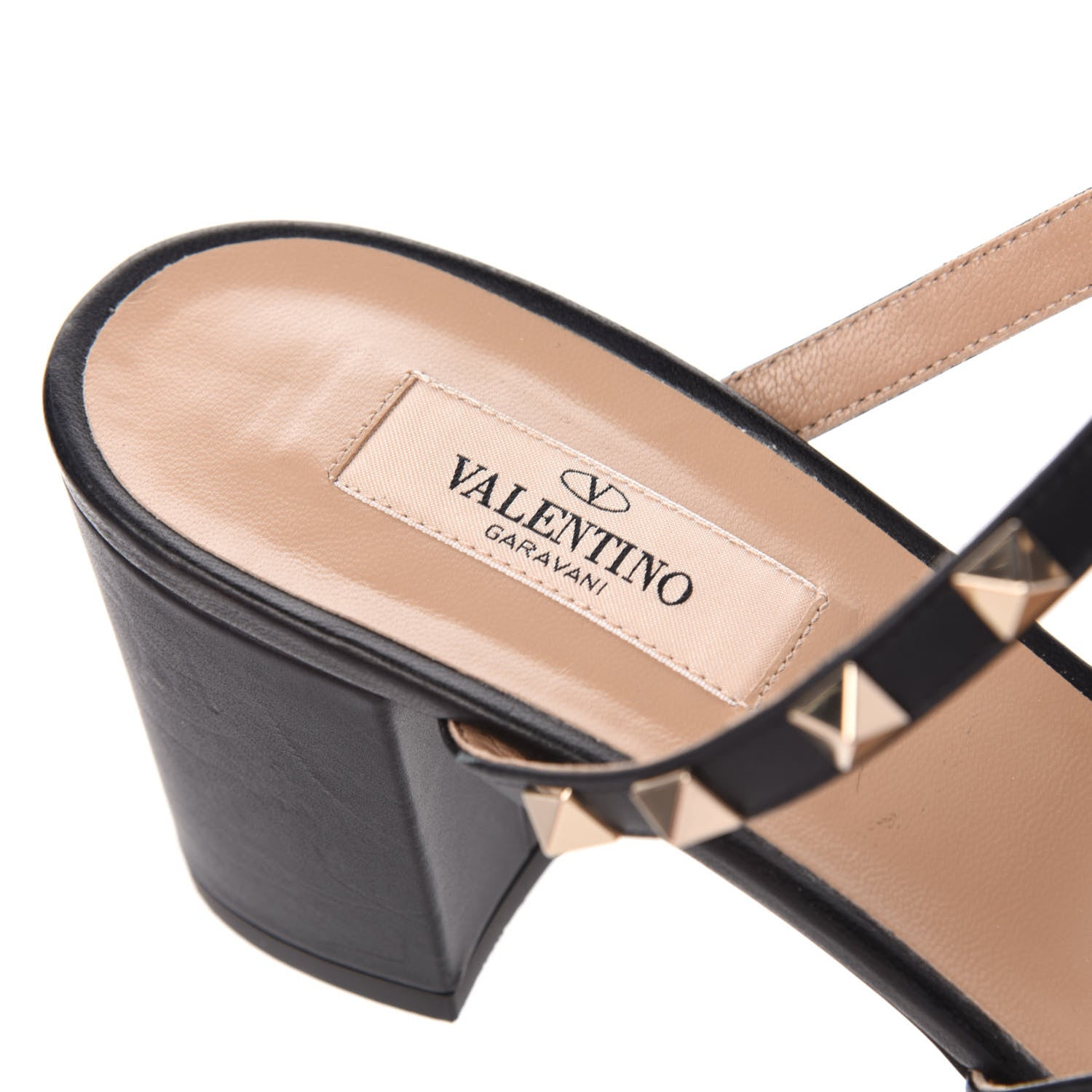Valentino Garavani Calfskin Rockstud 60mm Caged Slide Sandals 41 Black 6 of 12