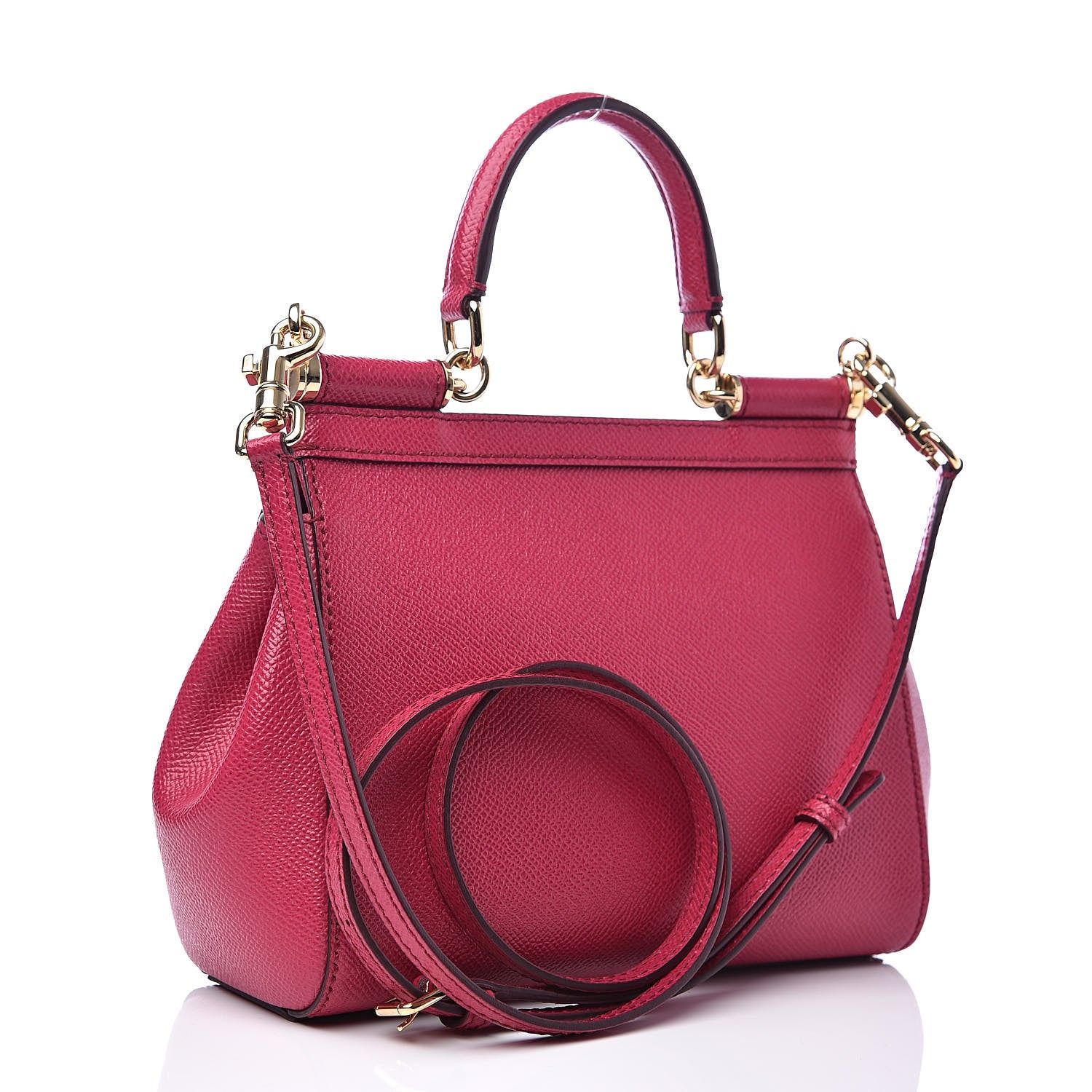 Dolce & Gabbana Dauphine Mini Miss Sicily Satchel Fuxia 4 of 9