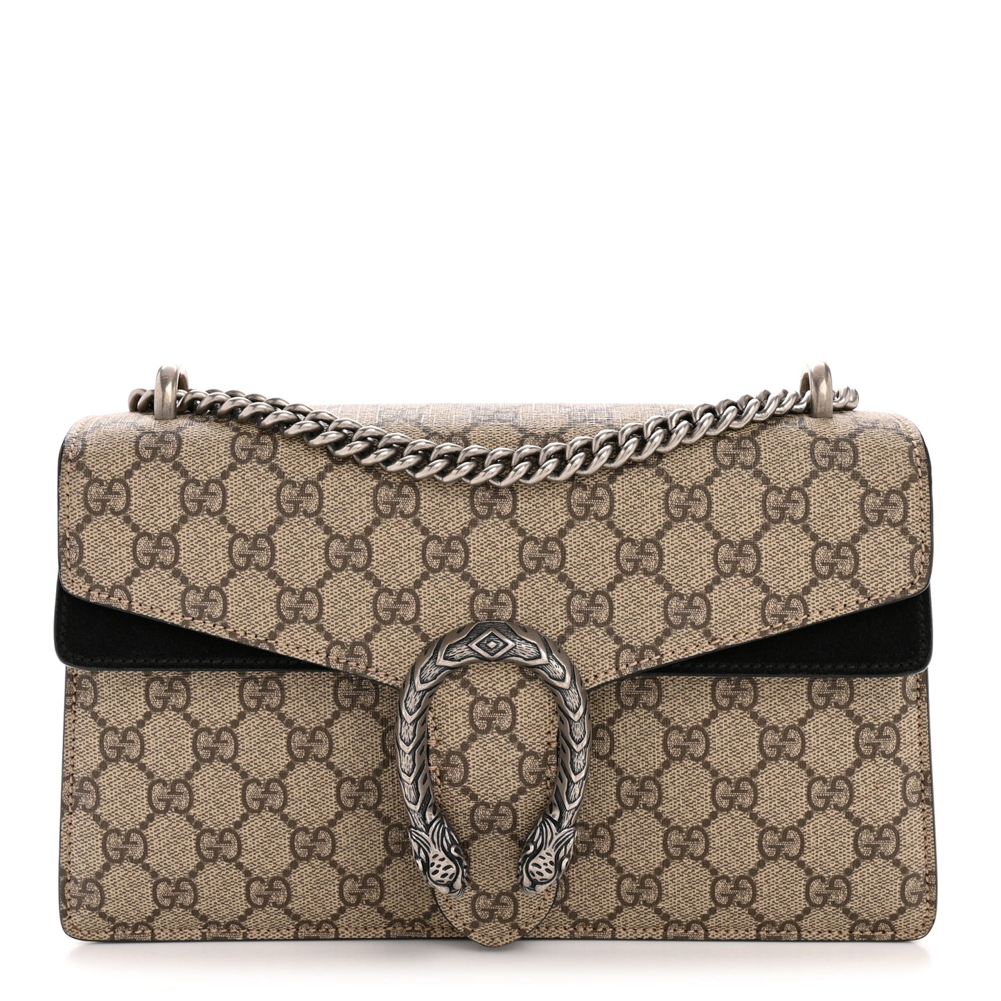 GG Supreme Monogram Small Dionysus Shoulder Bag Black