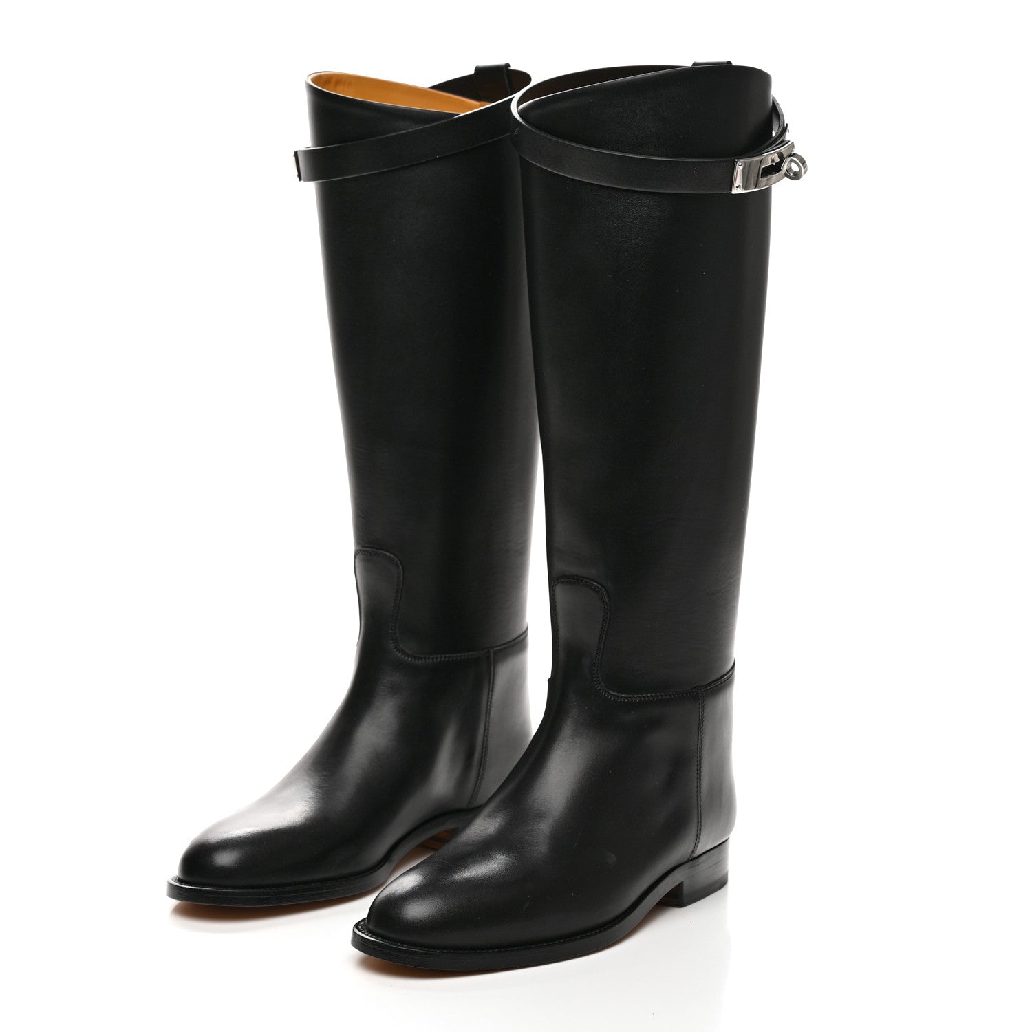 Hermes Box Kelly Jumping Boots 35 Black 3 of 9