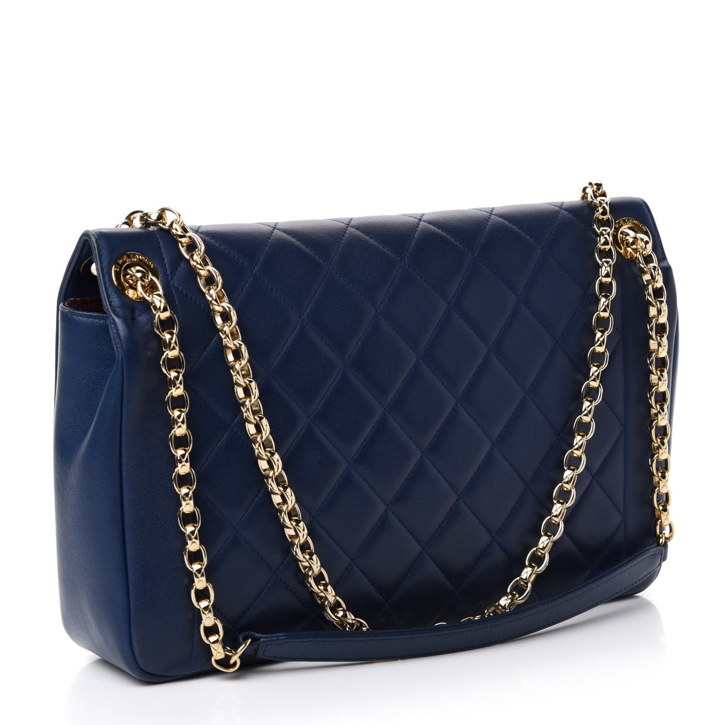 Lambskin Quilted Large Chic With Me Flap Navy