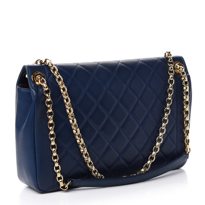 Chanel Lambskin Quilted Large Chic With Me Flap Navy 4 of 13