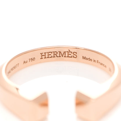 Hermes 18K Rose Gold PM Clou de Forge Ring 50 5.25 5 of 8