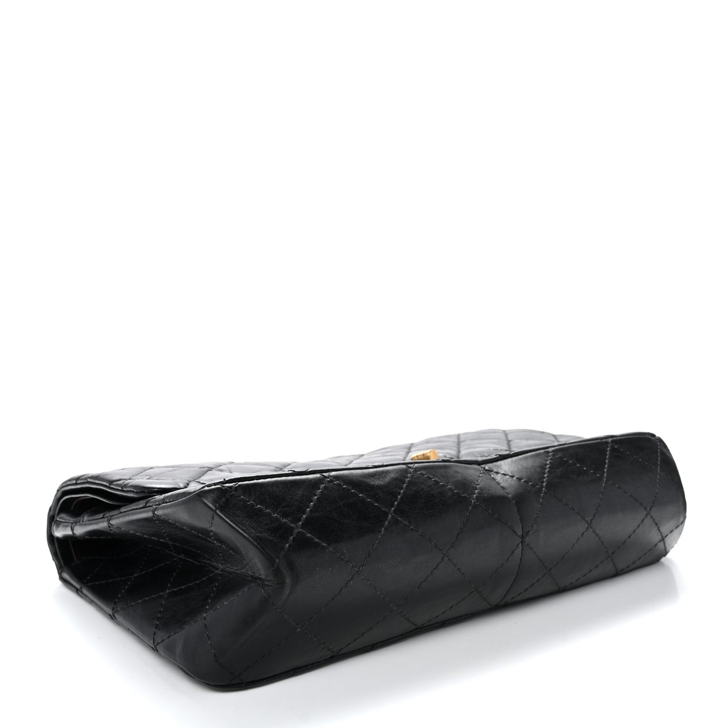 Aged Calfskin Quilted 2.55 Reissue 227 Flap Black