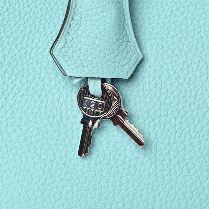 Hermes Togo Birkin 25 Bleu Atoll 25 of 34