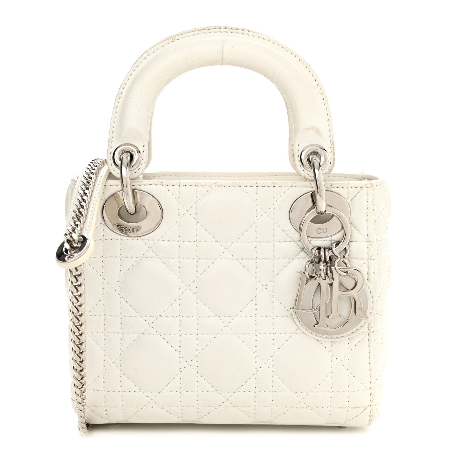 Christian Dior Lambskin Cannage Mini Lady Dior White 1 of 18