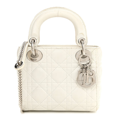 Christian Dior Lambskin Cannage Mini Lady Dior White 1 of 18