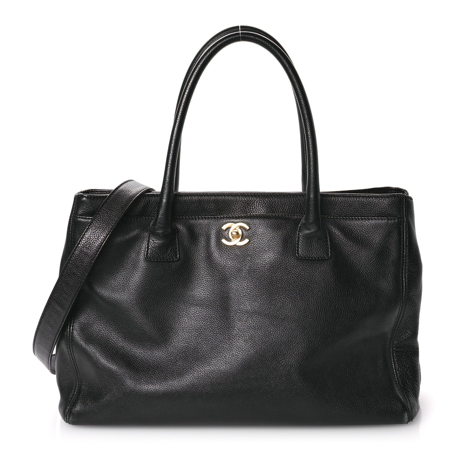 Chanel Calfskin Cerf Executive Shopper Tote Black 1 of 13